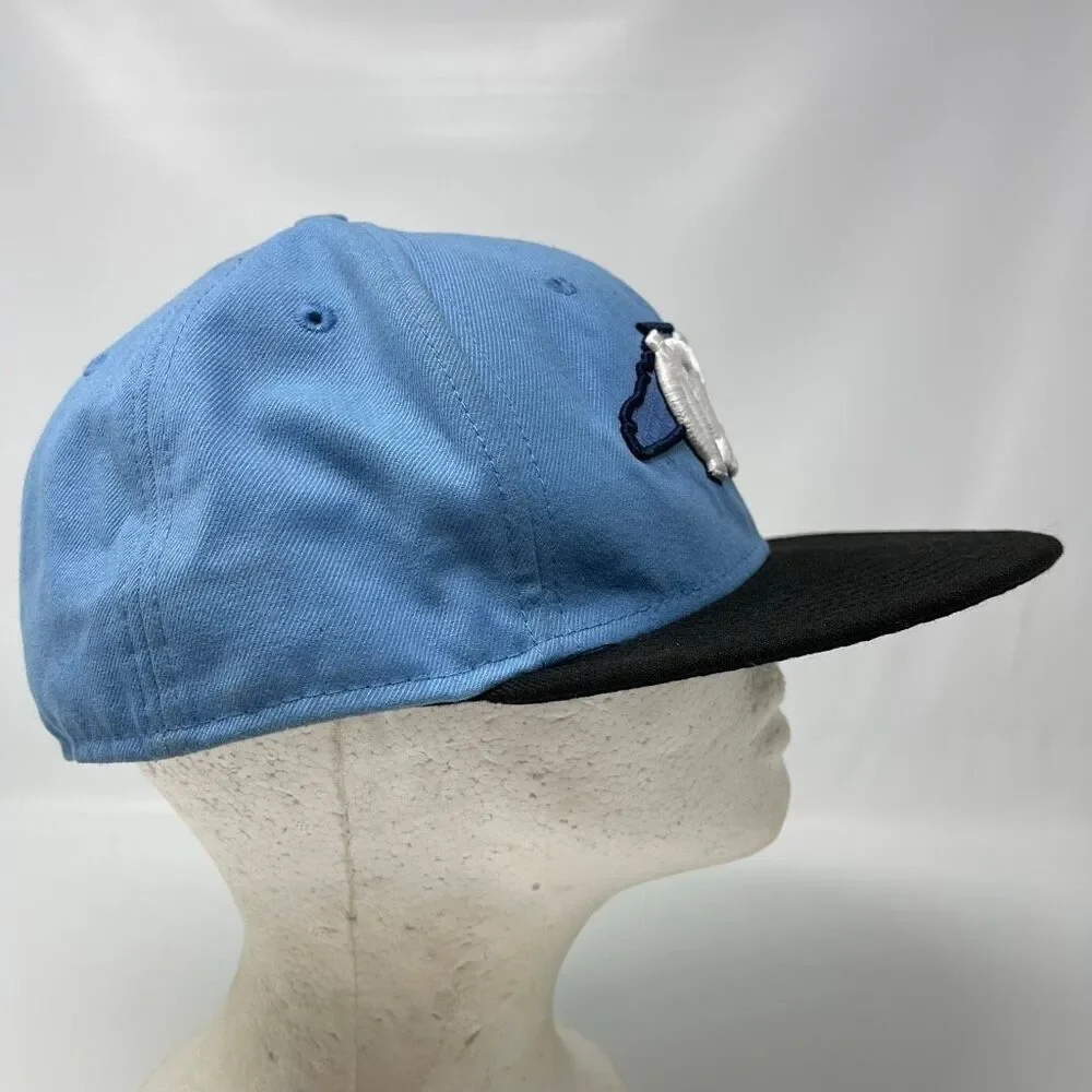 North Carolina Tar Heels Hat Cap Fitted Mens 7 1/2 Blue NCAA New Era 59FIFTY